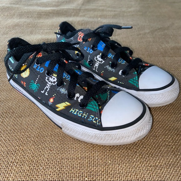 Converse Other - Youth Gamer low top converse sneakers size 12 in black/multi